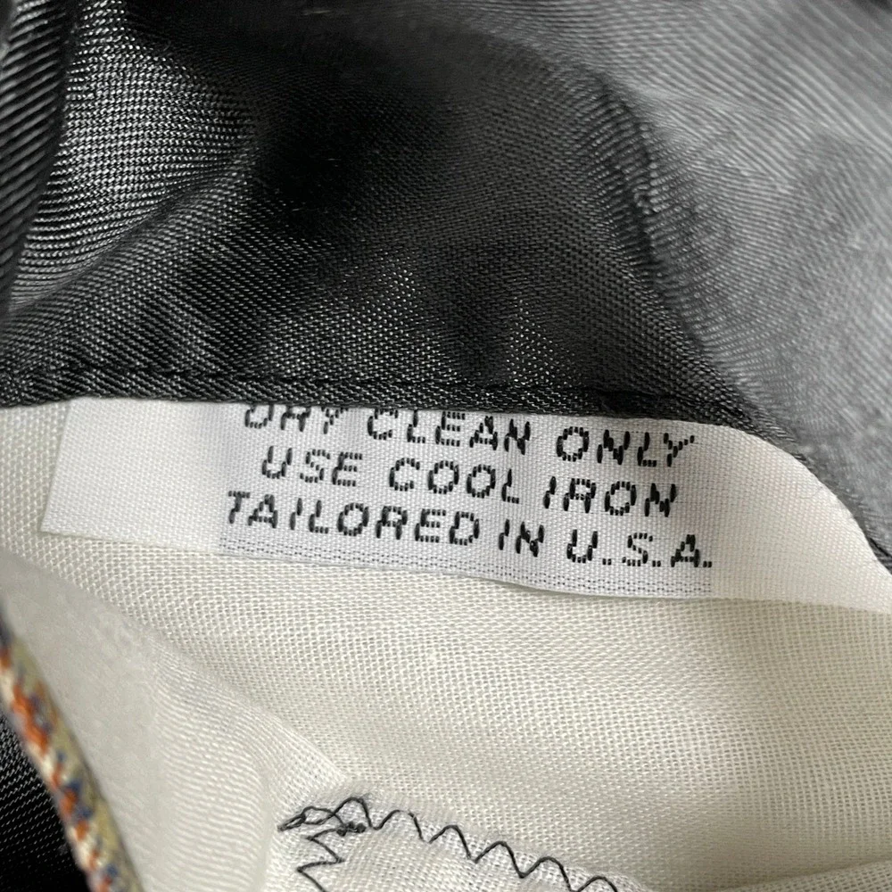 Tom James Sport Coat Mens 44 Multi Innocenti Oro Hand Tailored Check Blazer